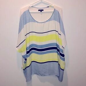 Chic Striped Poncho Top